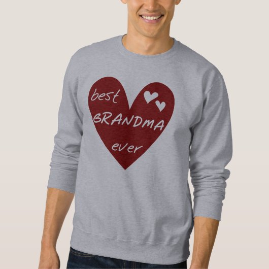 Red Heart Best Grandma Ever T-shirts en cadeautjes (Voorkant)