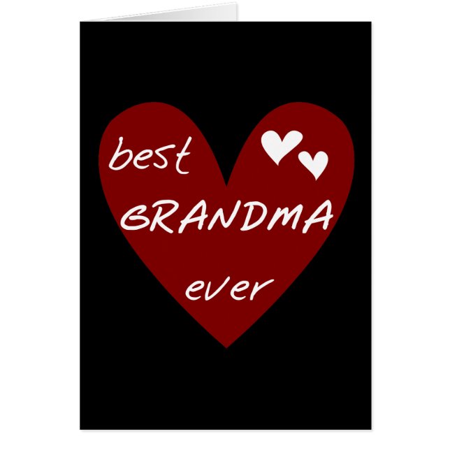 Red Heart Best Grandma Ever T-shirts en cadeautjes (Voorkant)