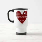 Red Heart Best Grandma Ever T-shirts en cadeautjes Reisbeker (Links)