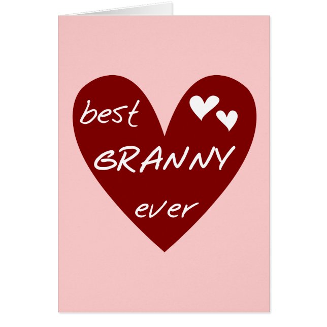 Red Heart Best Granny Ever Tshirts en Gifts (Voorkant)