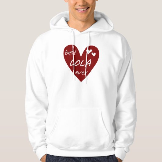 Red Heart Best Lola Ever T-shirts en cadeautjes (Voorkant)