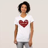 Red Heart Best Lola Ever T-shirts en cadeautjes (Voorkant volledig)