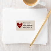 Red Heart Best Lola Ever T-shirts en cadeautjes Etiket (Insitu)