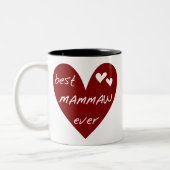 Red Heart Best Mammaw Ever Mok (Links)