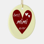 Red Heart Best Mimi Ever Tshirts en Gifts Keramisch Ornament (Rechts)