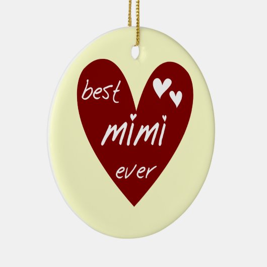 Red Heart Best Mimi Ever Tshirts en Gifts Keramisch Ornament (Rechts)