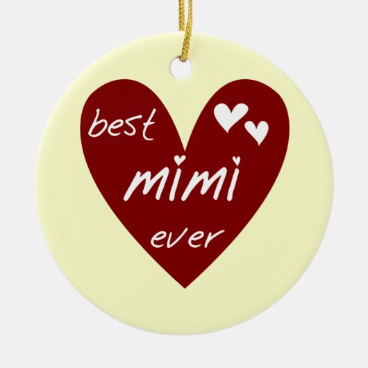 Red Heart Best Mimi Ever Tshirts en Gifts Keramisch Ornament (Voorkant)