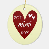 Red Heart Best Mimi Ever Tshirts en Gifts Keramisch Ornament (Links)