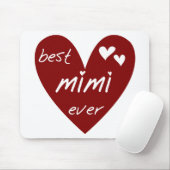 Red Heart Best Mimi Ever Tshirts en Gifts Muismat (Met muis)