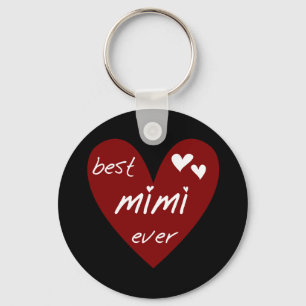 Red Heart Best Mimi Ever Tshirts en Gifts Sleutelhanger