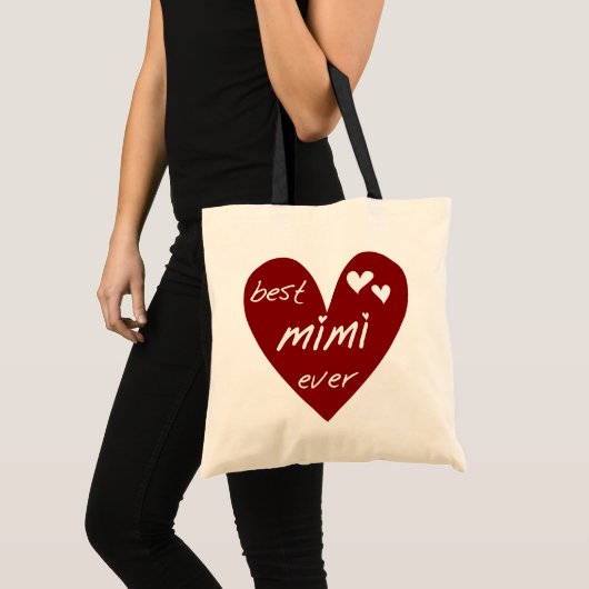 Red Heart Best Mimi Ever Tshirts en Gifts Tote Bag (Voorkant (product))