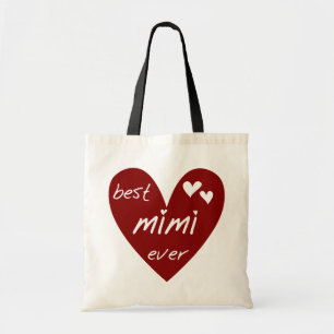 Red Heart Best Mimi Ever Tshirts en Gifts Tote Bag