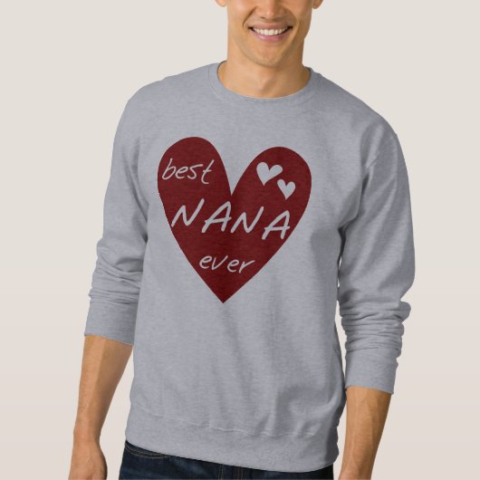 Red Heart Best Nana Ever T-shirts en cadeautjes (Voorkant)