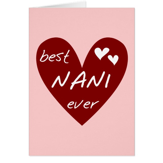 Red Heart Best Nani Ever T-shirts en GIfts (Voorkant)