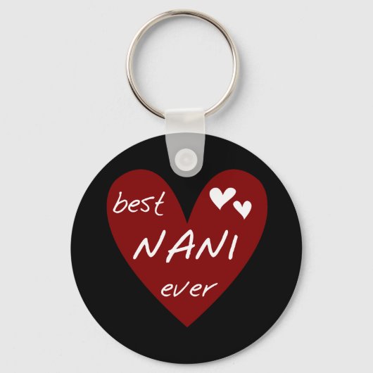 Red Heart Best Nani Ever T-shirts en GIfts Sleutelhanger (Voorkant)