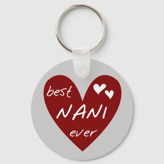 Red Heart Best Nani Ever T-shirts en GIfts Sleutelhanger (Voorkant)