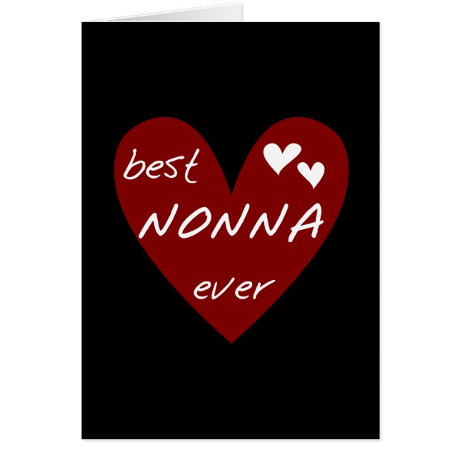 Red Heart Best Nonna Ever T-shirts cadeaus (Voorkant)