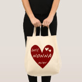 Red Heart Best Nonna Ever T-shirts cadeaus Tote Bag (Voorkant (product))