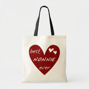 Red Heart Best Nonnie Ever T-shirts en cadeautjes Tote Bag