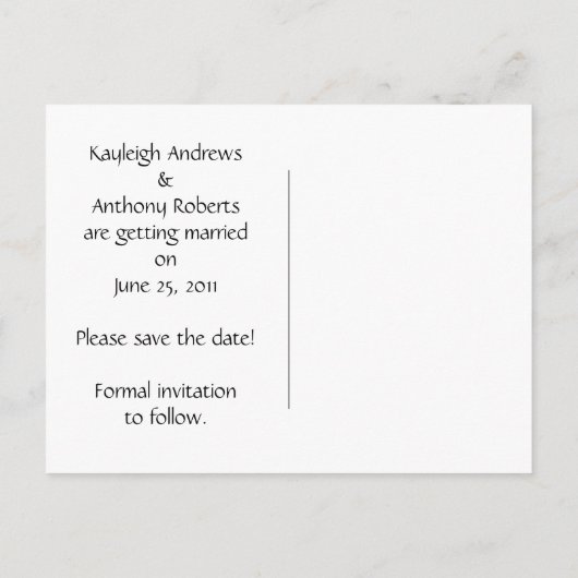 Red Heart Black Swirls Bewaar de datum Aankondigingskaart (Achterkant)