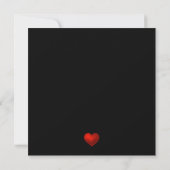 Red Heart Black Valentijn Flat Wenskaart Kaart (Achterkant)