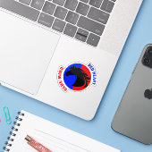 Red Heart Blue Mind Custom Vinyl Sticker (Laptop met iPhone)
