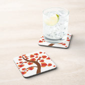 Red Heart-boom Drankjes Onderzetter (Rechterzijde)