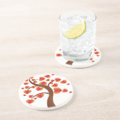 Red Heart-boom Zandsteen Onderzetter (Zijkant)