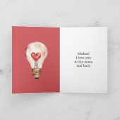 Red Heart Box met lintliefde Kaart (Binnen)