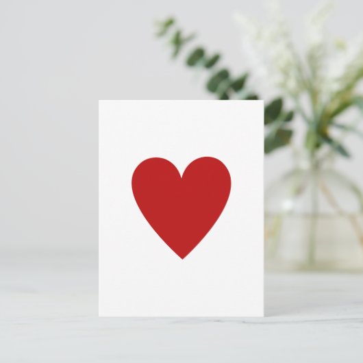 Red Heart Briefkaart (Staand voorkant)