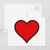 Red Heart Briefkaart (Voorkant / Achterkant)