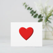 Red Heart Briefkaart (Staand voorkant)