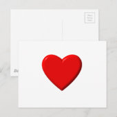 Red Heart Briefkaart (Voorkant / Achterkant)