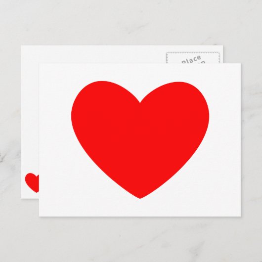 Red Heart Briefkaart (Voorkant / Achterkant)