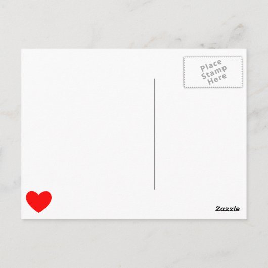 Red Heart Briefkaart (Achterkant)