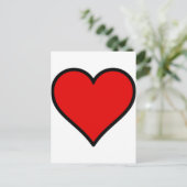 Red Heart Briefkaart (Staand voorkant)