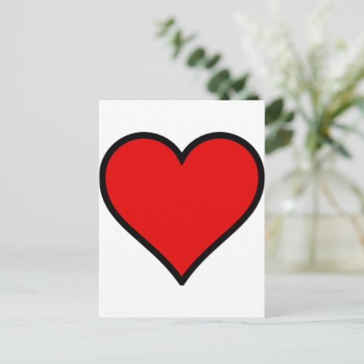 Red Heart Briefkaart (Staand voorkant)