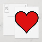 Red Heart Briefkaart (Voorkant / Achterkant)