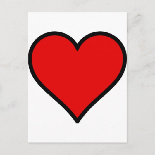 Red Heart Briefkaart (Voorkant)