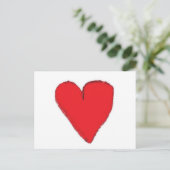 RED HEART BRIEFKAART (Staand voorkant)