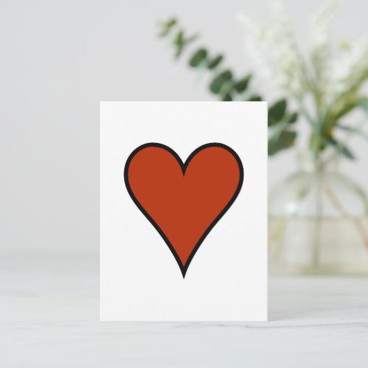 Red Heart Briefkaart (Staand voorkant)