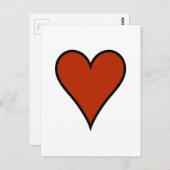Red Heart Briefkaart (Voorkant / Achterkant)