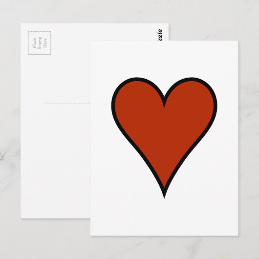 Red Heart Briefkaart (Voorkant / Achterkant)