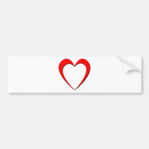 Red Heart Bumpersticker