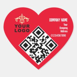 Red Heart Business Valentijn Greeting Sticker