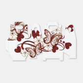 Red Heart Butterflies Favor Box Bedankdoosjes (Uitgevouwen)