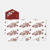 Red Heart Butterflies Patroon voor Vor Box Bedankdoosjes (Uitgevouwen)