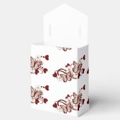 Red Heart Butterflies Patroon voor Vor Box Bedankdoosjes (Geopend)