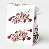 Red Heart Butterflies Patroon voor Vor Box Bedankdoosjes (Achterkant)