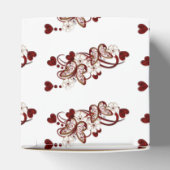 Red Heart Butterflies Pattern Heart Favor Box Bedankdoosjes (Bovenkant)